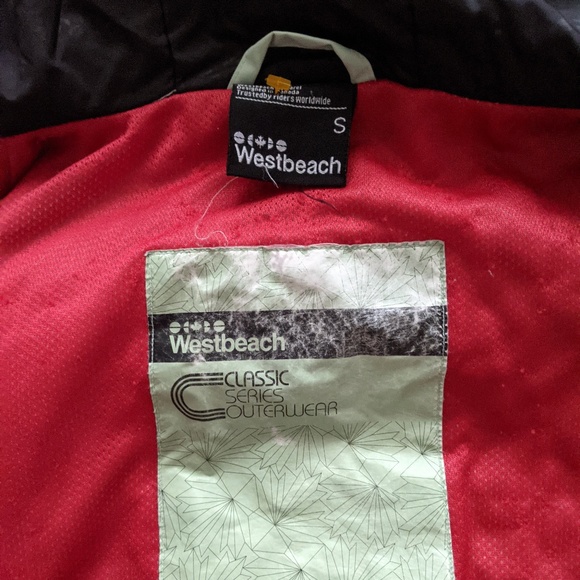 S Westbeach Men's Snowboarding Coat - Mint, Black, & Red - Picture 9 of 10